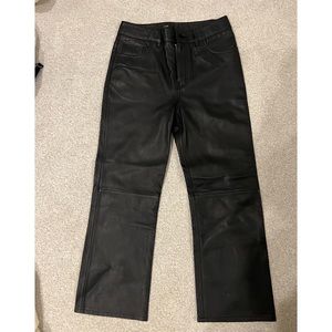 Maje black leather pants